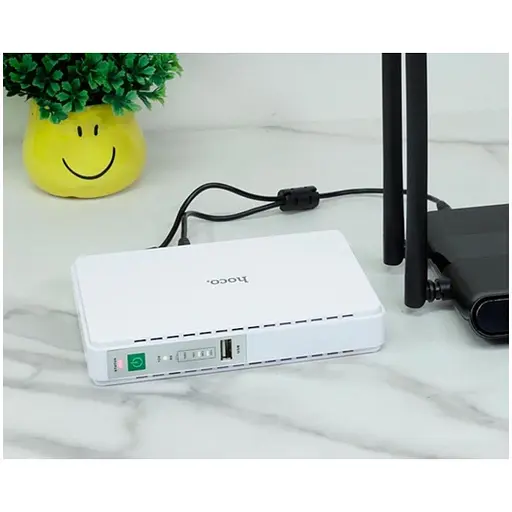ИБП UPS для роутера Hoco DB25 Plus 10000mAh, 18W, 1USB, DC 9/12V, DC 5V, POE 15/24V White - фото 6