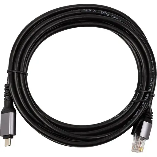 Кабель PowerPlant USB Type-C – RJ45, 3 м
