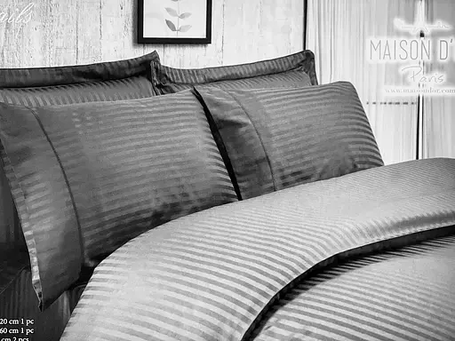 Постельное белье Rails Antracite Сатин Премиум Maison D'or pbe0051914 - фото 1