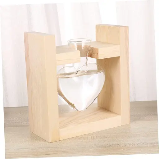 LIFKICH Декор міні ваза 1 шт. Плейн Повітряні рами Дерев'яні рами Прозора підставка Прозора сівалка гідропонна Ваги Shell - фото 5