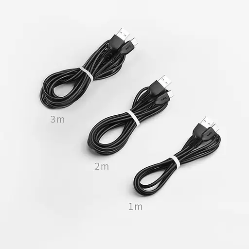 Кабель HOCO X20 USB to Type-C 3A, 1m, PVC, TPE connectors, Black - фото 5