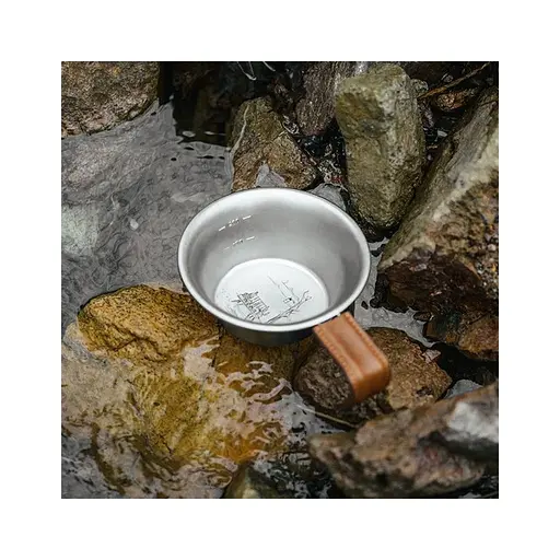 Ківш Naturehike NH21SJ002 з дерев'яною ручкою Steel Grey (1047-6927595785751) - фото 2
