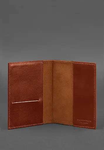 Кожаная обложка для паспорта и военного билета 1.2 светло-коричневая - фото 4