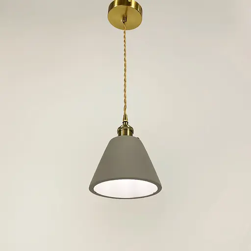 Підвіс у латунному корпусі із бетонним плафоном 15х12 см | Арт. MJ 181/1 GR | Line F - фото 2