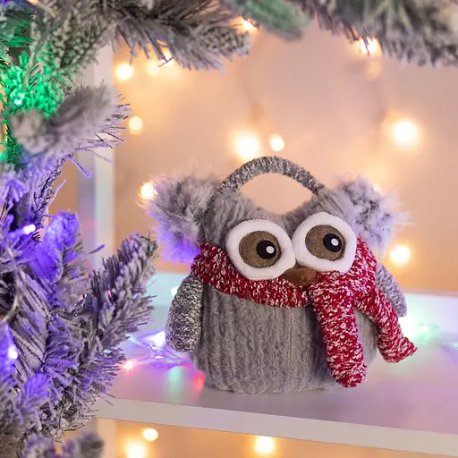 Новогодняя мягкая игрушка Novogod'ko Сова в наушниках 19 см (974007) - фото 2