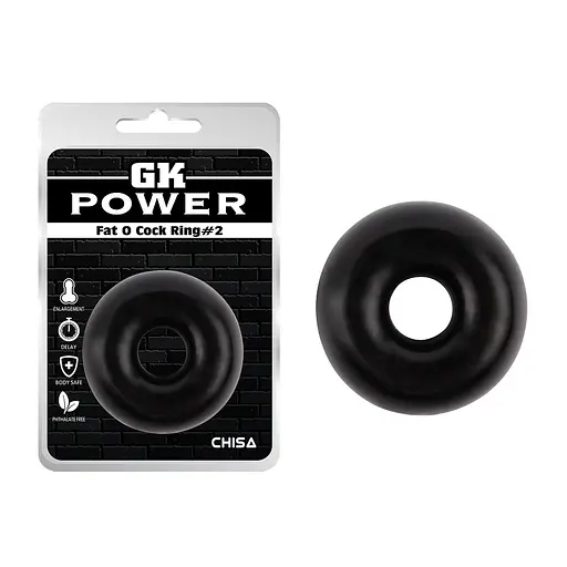 Эрекционное кольцо GK Power Fat O Cock Ring No.2 черный - фото 2