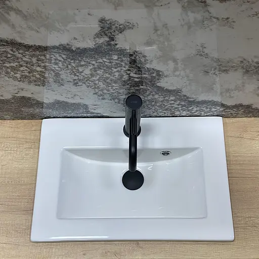 Умивальник VBI Teora 50 white врізний VBI-018050, Білий - фото 3