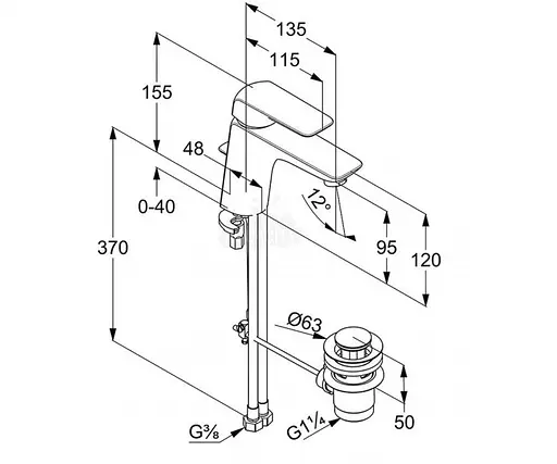 Смеситель для умывальника Kludi Ameo 410230575 - фото 2