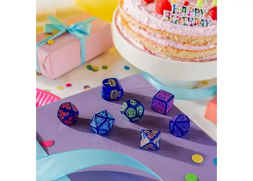 Набір кубиків Happy Birthday Dice Set: Streamers , 7 шт. (RHPB01) - фото 5