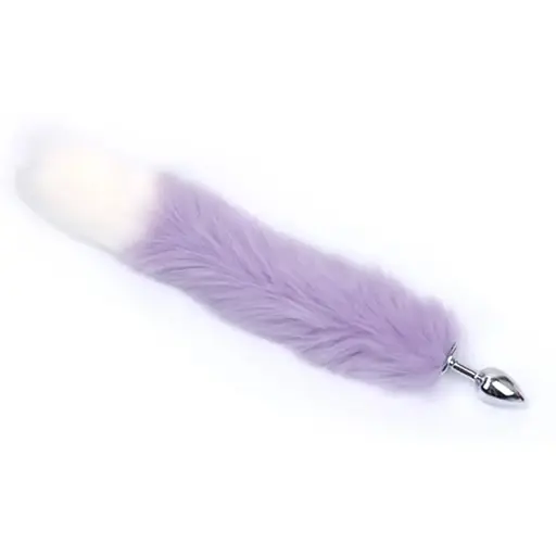 Анальна пробка з хвостом SKN-L12 (розмір S), Фіолетовий