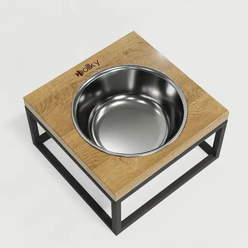 Hollky Base Solo M — миска на підставці для котів і середніх собак (1 × 0,8 л) - фото 6