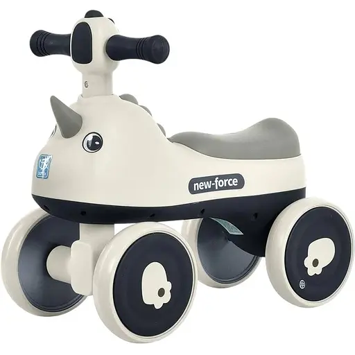 Каталка-толокар Bambi M 5856E-17 з музикою, світлом, EVA-колесами, рогом, до 25 кг, бежева