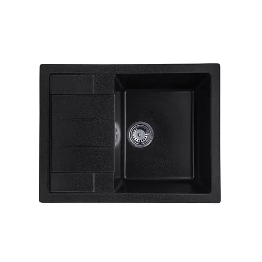 Кухонна мийка гранітна Kroner KRP Komposit GRB-6550 CV027412, Графит - фото 1