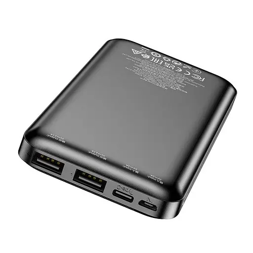 УМБ з дисплеєм BOROFONE Pindar power bank 10000 mAh BJ27 чорний - фото 3