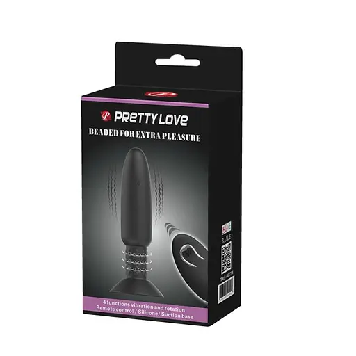 Анальна пробка Pretty Love Beaded For Extra Pleasure 14.6 см (чорний) - фото 7