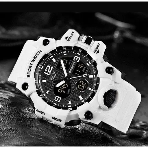 Чоловічий наручний годинник Sanda Snow (Білий) - фото 6