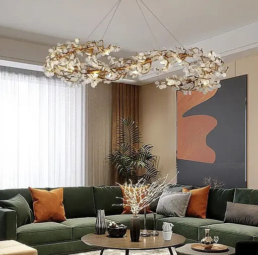 Подвесной удлиненный светильник Calathea | Ст. MD 6009-L1200 GD Line F - фото 1