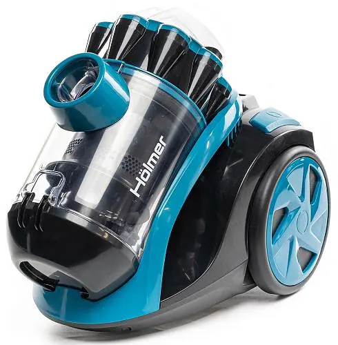 Пылесос Holmer HVCC-91В ECO Cyclone 900 W контейнер объем пылесборника 2 л HEPA-фильтр регулировка мощности на корпусе технология Multi-Cyclone микрофильтр Blue - фото 2