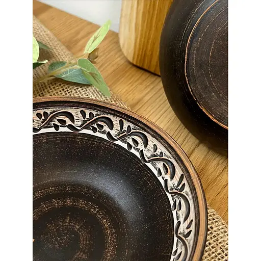 Піала керамічна (глиняна) різьблена Ангоб 500 мл - фото 4