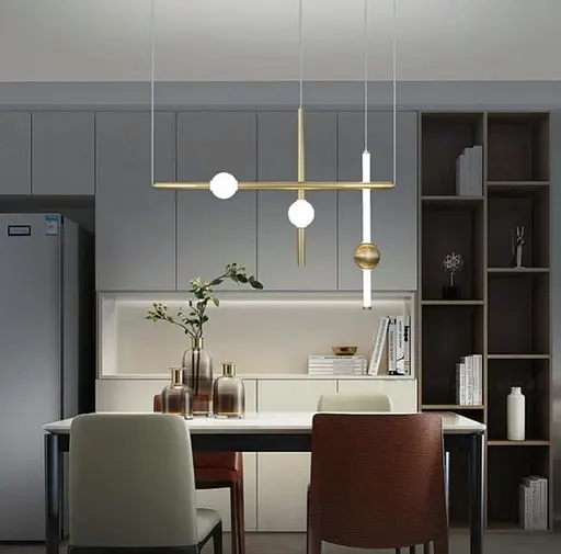 Сучасні підвісні світильники у горизонтальній формі Line.F Колір корпусу Білий - фото 8