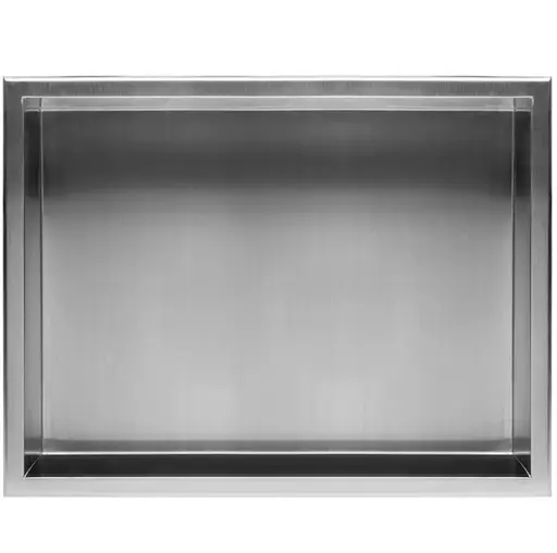 Встраиваемая полка Rea 30x45 nickel brushed с ободком REA-05601, Нержавеющая сталь - фото 3