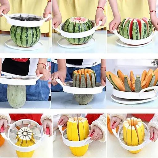 Нож делитель круглый кухонный для нарезки арбуза и дыни фрукторезка, Kitchen Master Белый 86870 - фото 6