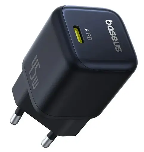 Мережевий зарядний пристрій Baseus PicoGo GaN6 Pro Fast Charger 1C PD3.0 45W Type-C 3A Чорний (P10176800123-00) - фото 1
