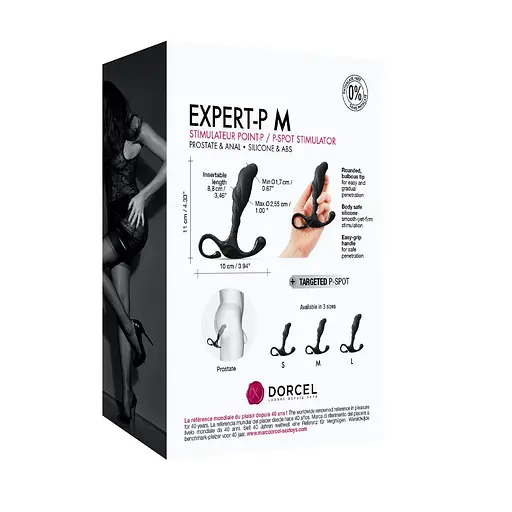 Масажер простати Dorcel Expert P M, 11 см чорний - фото 6