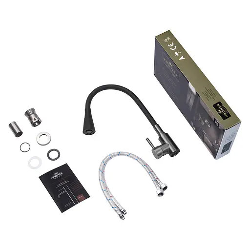 Смеситель для кухни Kroner KRP Edelstahl Klassisch - PVD031BLK (CV035373) - фото 8