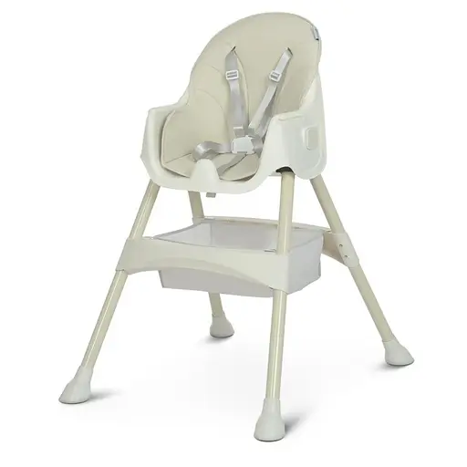 Стульчик для кормления M 4136-2 Ice Gray, складной, 5-ти точечный, экокожа - фото 5