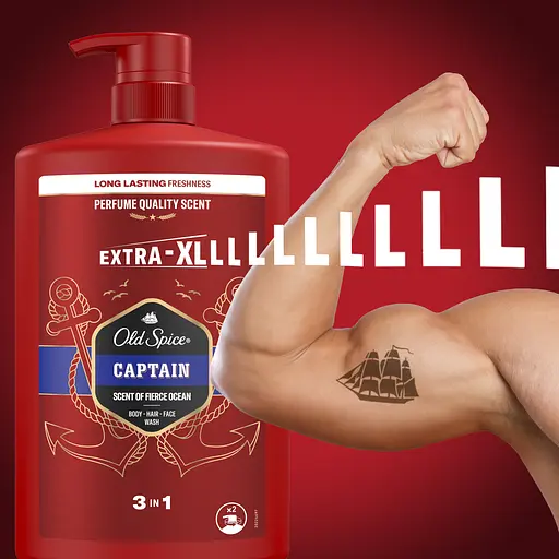 Уценка. Гель для душа и шампунь Old Spice 3 в 1 Captain 1 л - фото 9