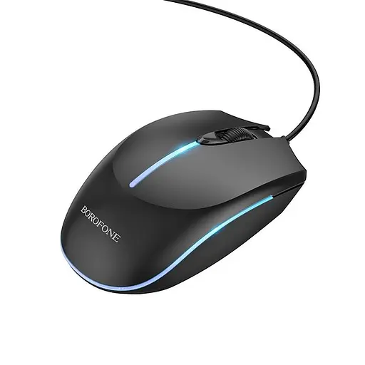 Мишка Borofone BG10 Soaring game luminous wired mouse 1000dpi з підсвіткою чорна - фото 5