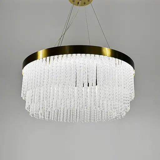 Изысканная подвесная LED люстра в латунном корпусе Ø 60 см Ст. M 221-600 | Line F - фото 5