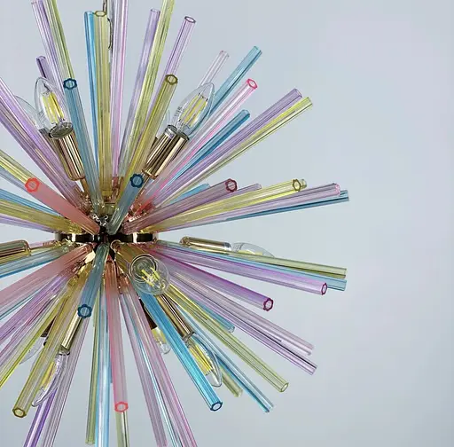 Люстра SPUTNIK non-ferrous з скляними паличками | Арт. MD 9065 GD | Line F - фото 7