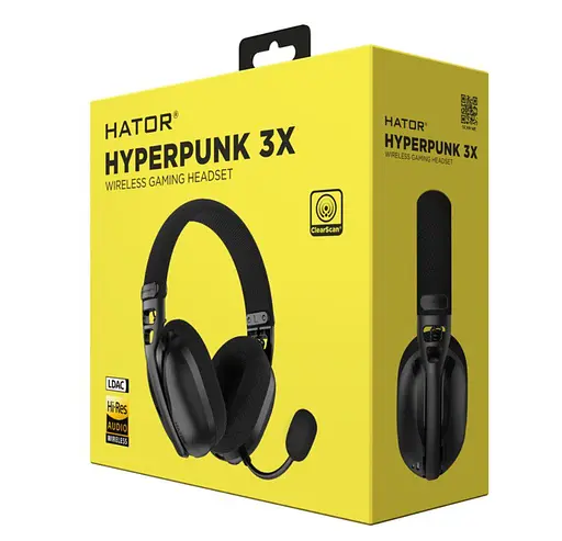 Беспроводные игровые наушники с микрофоном HATOR ESH-14 Wireless HYPERPUNK 3-X Hi-Res Black - фото 7