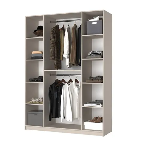 Шкаф 4-дверный MebelStar Оскар ДСП BG, дополнительная штанга 160x52x220 см Дуб тахо (MBS-4668) - фото 2