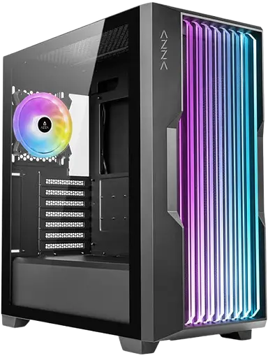 Корпус AZZA Guardian Glass ARGB Black (CSAZ-520BG)