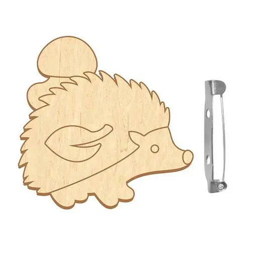 Заготовка броши для раскрашивания "Ежик" Fabrika Decoru FDZB-094 - фото 1