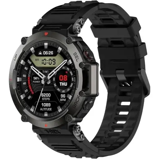 Ремешок DK Silicone Sport Band Classic для Xiaomi Amazfit T-Rex Ultra (black)