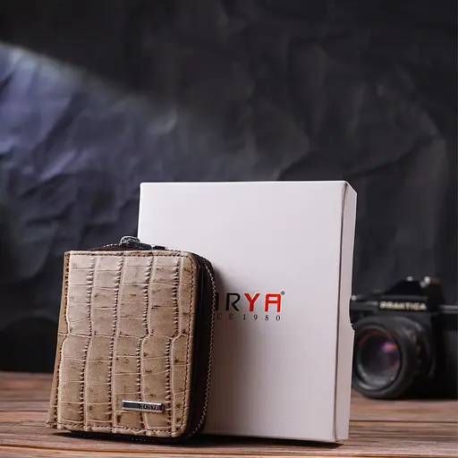 Кожаный женский кошелек KARYA 9х10.3х3 см acs0024614 - фото 8