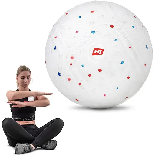 Массажный мяч Hop-Sport HS-P100MB EPP 100 мм белый - фото 5