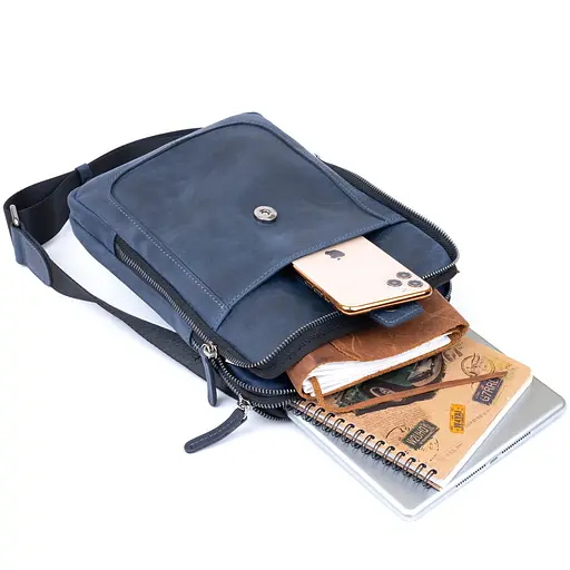 Кожаная сумка мужская SHVIGEL 20х26,5х4,5 см sum0013958 - фото 4