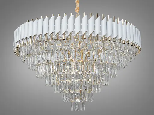 Стильна новинка, кришталева люстра великого діаметру, 18 ламп - фото 2