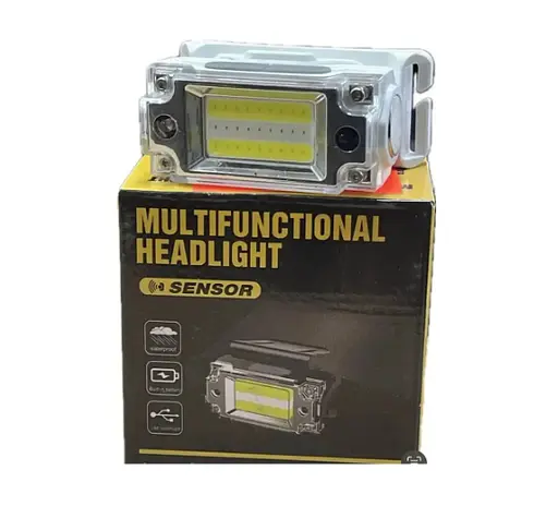 Налобный фонарь многофункциональный Bailong T133 с сенсором встроенным аккумулятором и USB зарядкой - фото 6