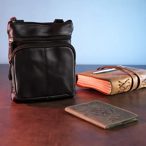 Сумка кожаная мужская Vintage 15,5х8,5х2 см sum0012369 - фото 5