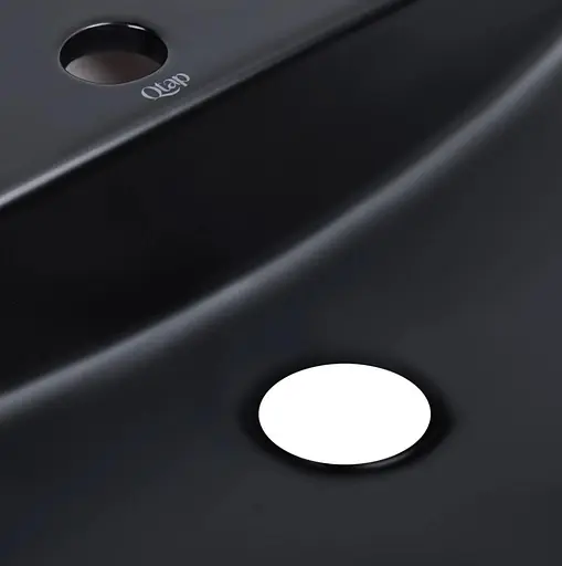 Комплект Qtap Scorpio: Раковина накладная овальная 500x380x120 мм Matt Black + Донный клапан PU03 (QT142202MBMBN47312) - фото 4