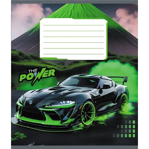 Зошит учнівський "Супер сила" Leader 012-510041C-1 в косу лінію, 12 аркушів - фото 1