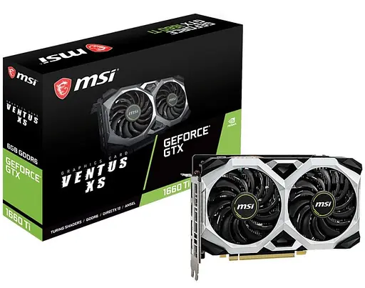 Видеокарта MSI GTX 1660Ti 6Gb Ventus XS (GTX 1660TI VENTUS XS 6G) (GDDR6, 192 bit, PCI-E 3.0 x16) Б/у - фото 5