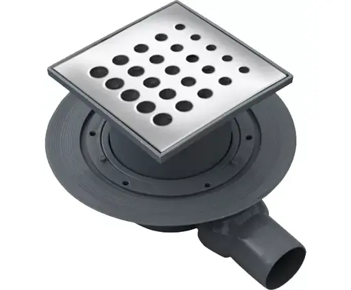 Душовий трап Pestan Confluo Drops-1 боковий 15x15 см (240159) - фото 1