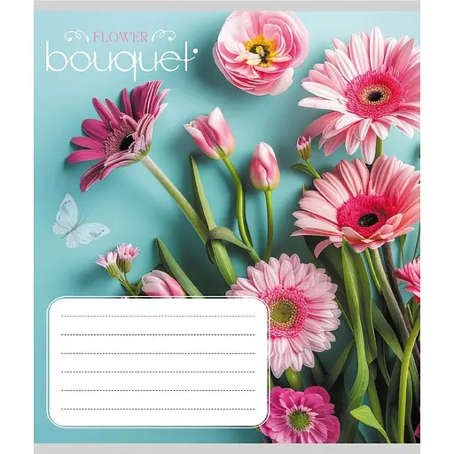 Зошит учнівський "Букет" Leader 024-550337K-2 в клітинку, 24 аркуші - фото 1